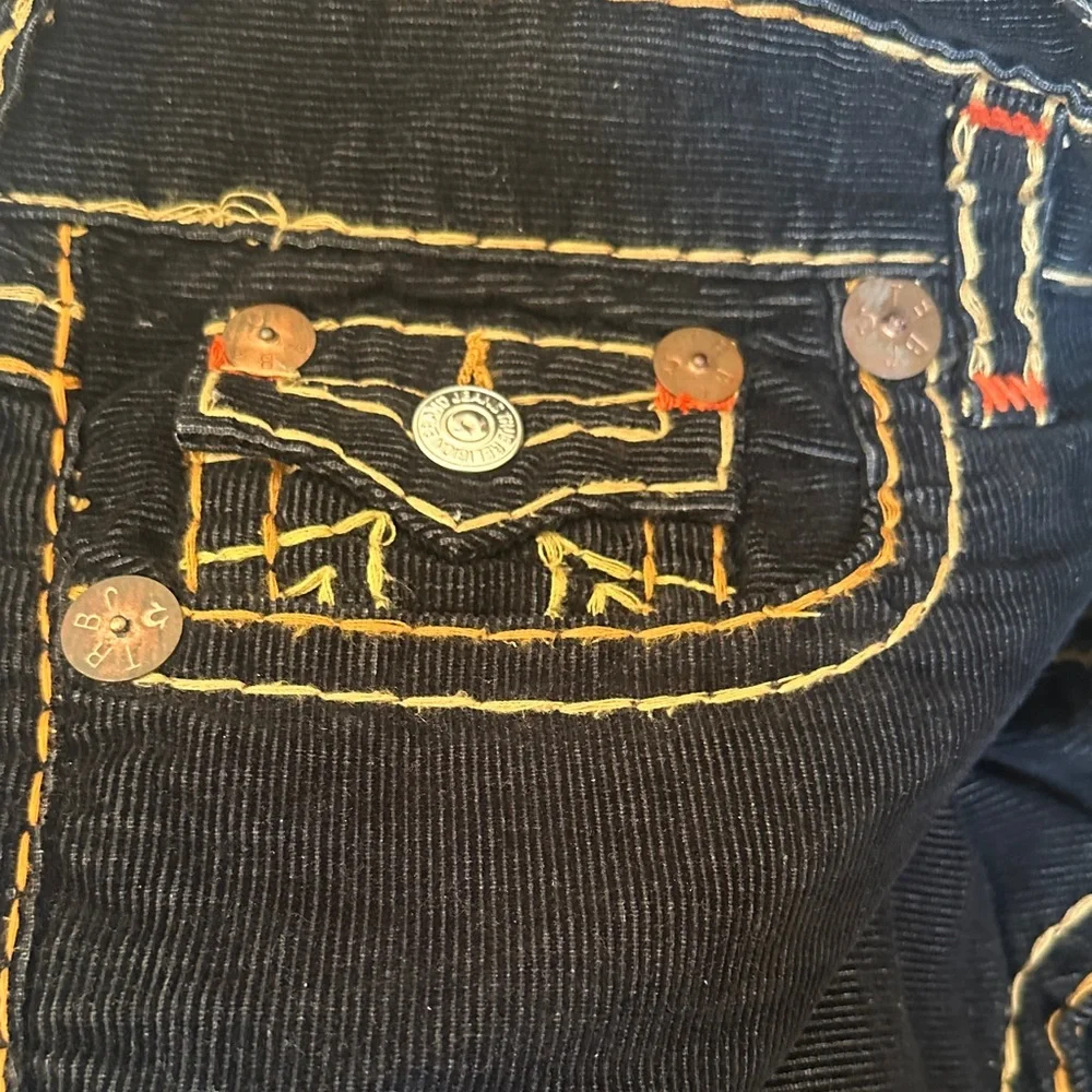 True Religion Joey Super T Row 38 Seat 33  Brown Corduroy Men’s Jeans Size 38-33